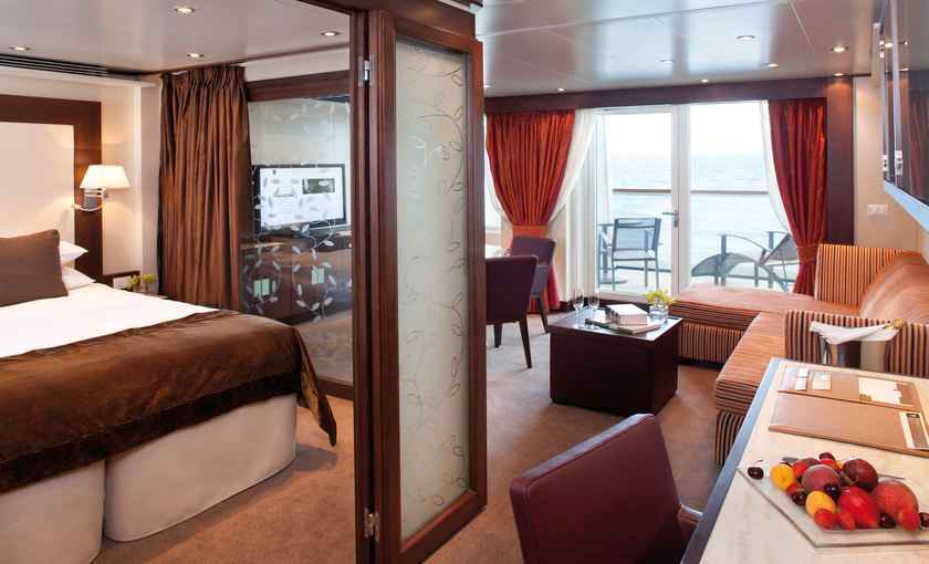 Penthouse suite Sojourn schip Seabourn