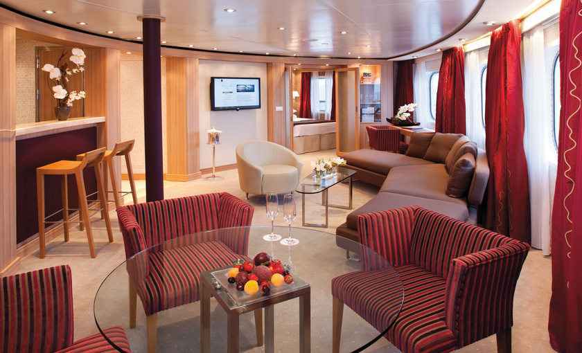 Owners suite Sojourn schip Seabourn