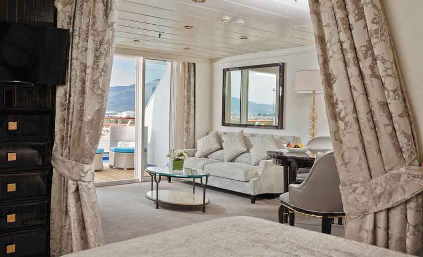 Horizon view Suite luxe schip Mariner Regent Seven Seas