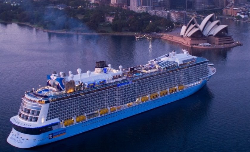 Gloednieuwe Ovation of the Seas in Sydney Australië