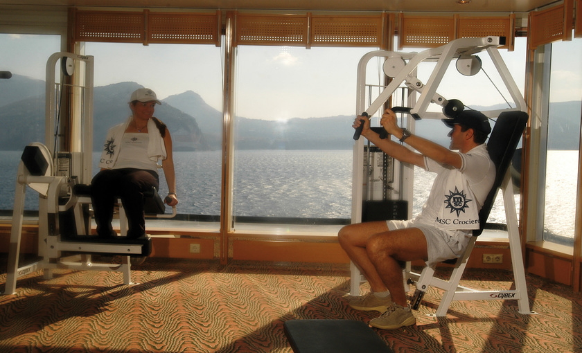 Fitnesscentrum op de MSC Sinfonia