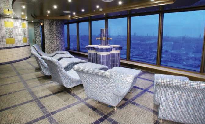 Spa met zeezicht op de MS Zuiderdam