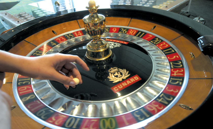 Roulettetafel in het casino op de Queen Victoria