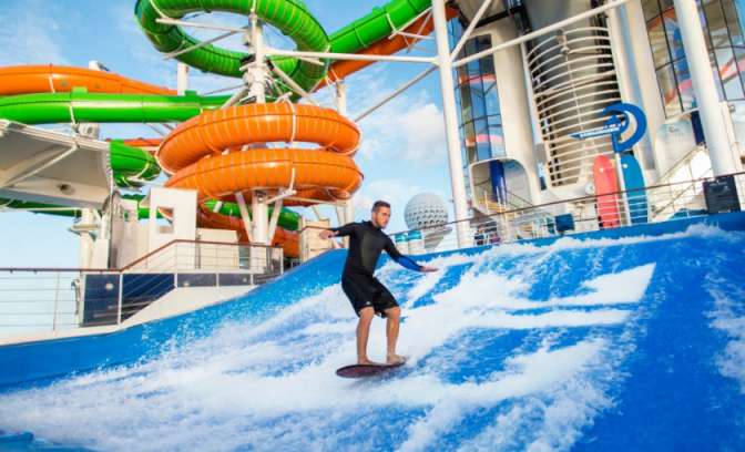 De flowrider op de Liberty of the Seas