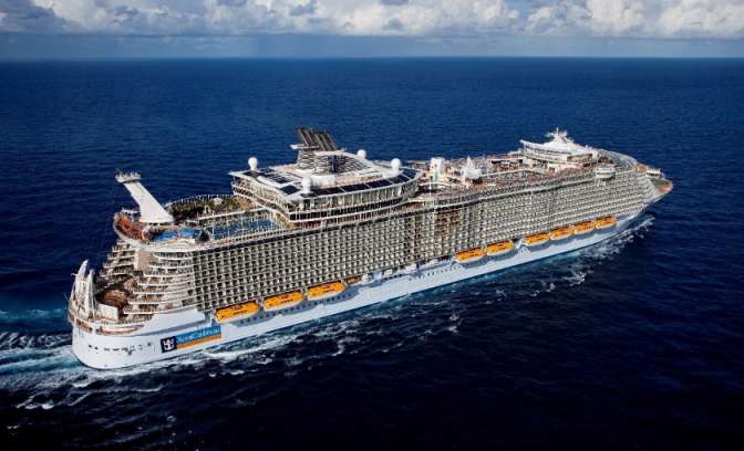Het volledige schip de Allure of the seas