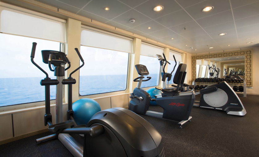 Fitnessruimte aan boord van Silversea Galapagos