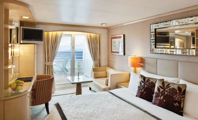 Een balkonhut op de Crystal Symphony van Crystal Cruises