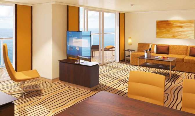 Ruimte suite van AIDAprima