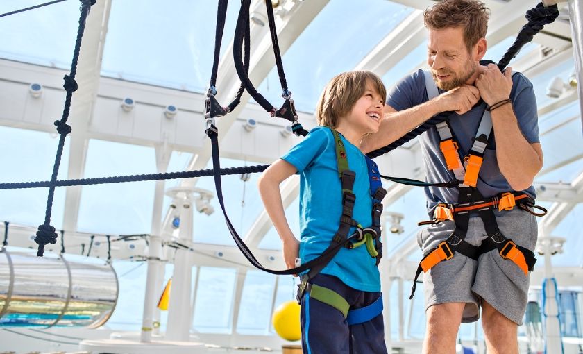 Klimmen op de AidaPerla