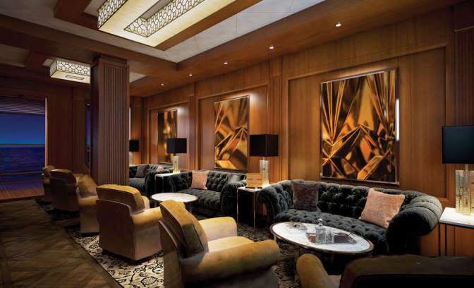 Cigar lounge op de Norwegian Bliss