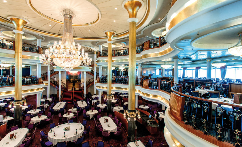 Het restaurant op de Adventure of the Seas van Royal Caribbean