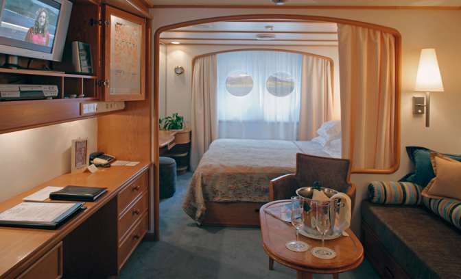 Een buitenhut op de SeaDream I van SeaDream Yacht Club