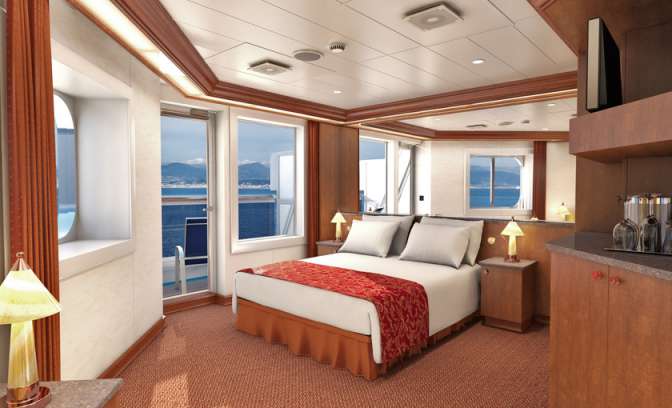 Een suite op de Carnival Triump van Carnival Cruise Line