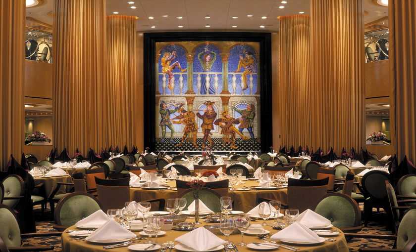 De eetruimte op de Brilliance of the Seas van Royal Caribbean