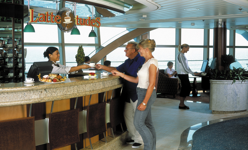 Latte Tudes koffiebar op de Brilliance of the seas van Royal Caribbean