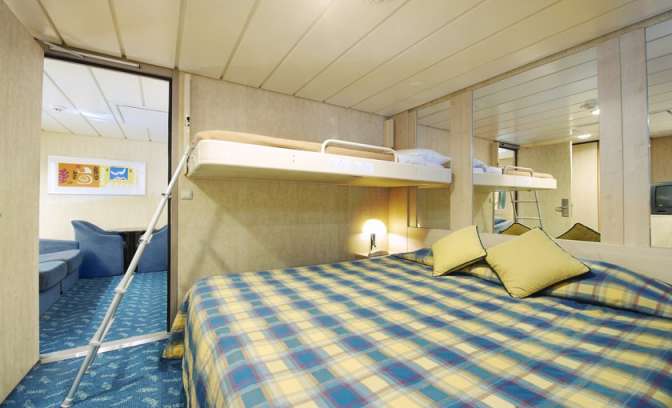 Een familiehut op de MSC Armonia