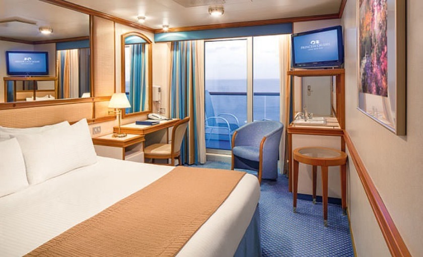 Een balkonhut op de Coral Princess van Princess Cruises