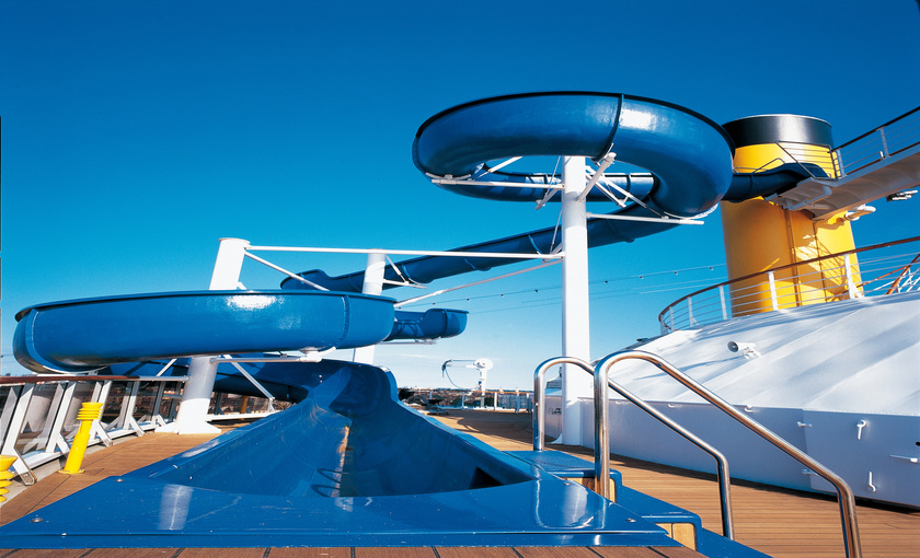 Een glijbaan op de Costa Mediterranea