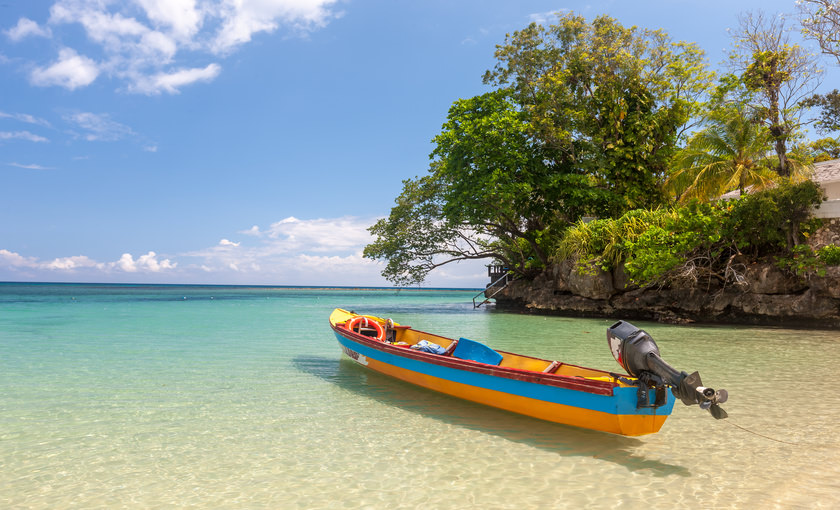 Een visboot bij Jamaica